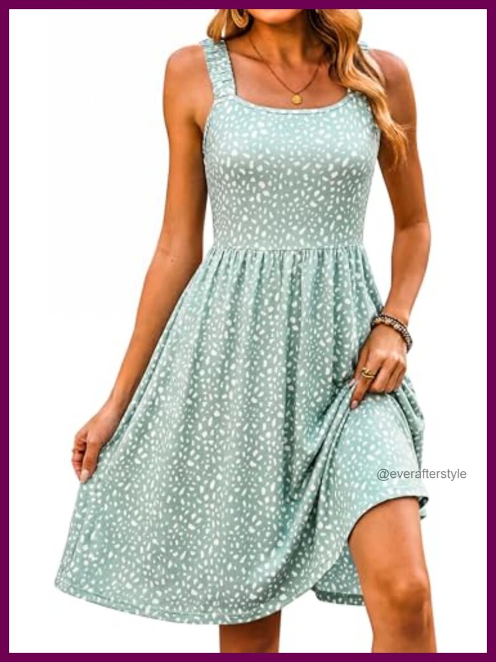 Women's Floral Square Neck Sleeveless Mini Dress with Pockets A-Line